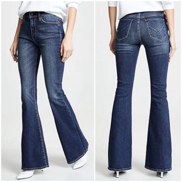HUDSON Holly High Waist Flare Jeans In Vagabond Wash Size 27 - Picture 2 of 14